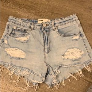Garage distressed denim shorts. Size 5